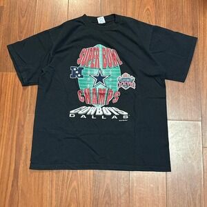1993 Salem NFL‎ Dallas Cowboys Super Bowl Champions Black Shirt Sz Mens XL